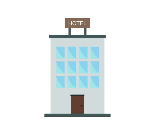 Ícone Hotel Ilustração Fundo Branco — Vetor de Stock