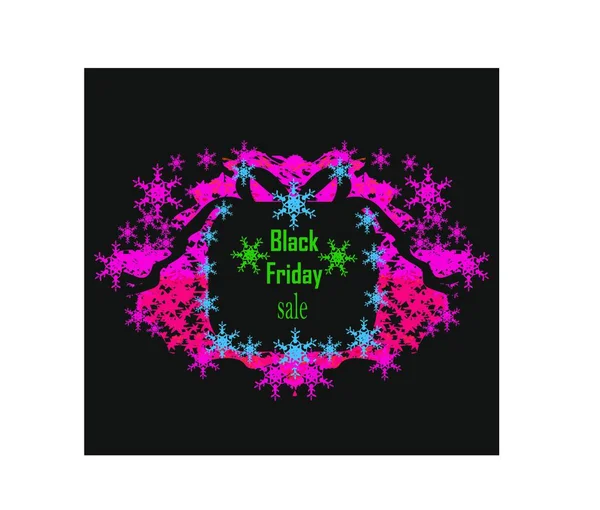 Black Friday Gift Box Card — Stock Vector