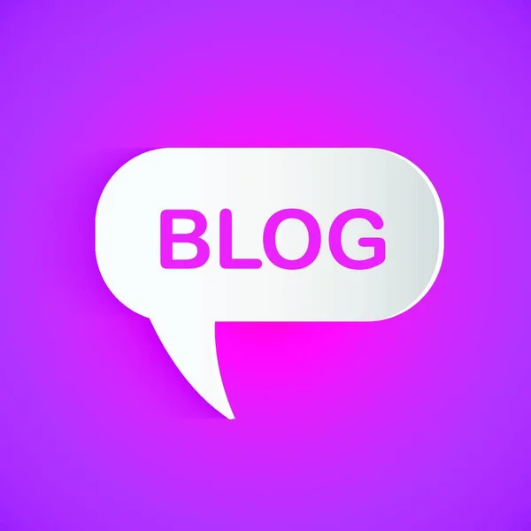 Bir Blog Sohbet Bubble Renkli Arka Plan Üzerinde Gösterimi — Stok Vektör