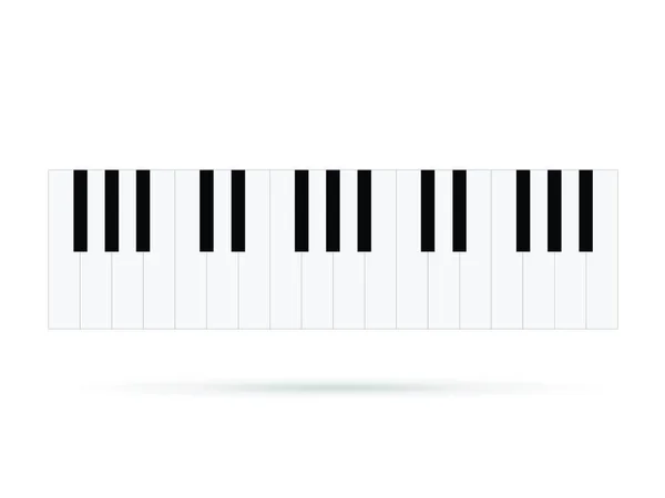 Illustration Von Klaviertasten Isoliert Auf Weißem Hintergrund — Stockvektor