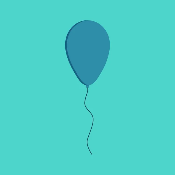 Blaues Luftballon Symbol Flachen Langen Schatten Design Feiertagskonzept Zum Israelischen — Stockvektor