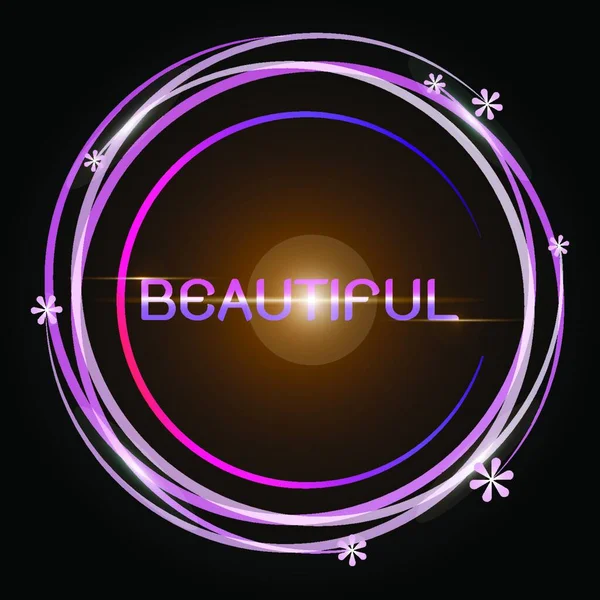 美しい花の輝く明るい円 株式ベクトルを設計 — ストックベクタ