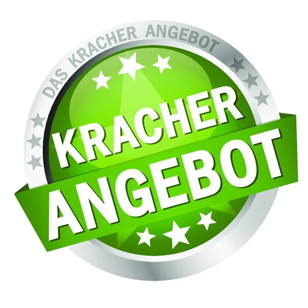 Botão Com Bandeira Oferta Kracher —  Vetores de Stock