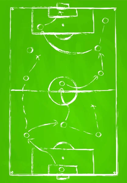 Абстрактний Зелений Футбольний Поле Фон Білими Знаками — стоковий вектор