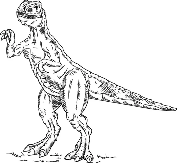 Wektorowy Dinozaur Izolowany Tle — Wektor stockowy