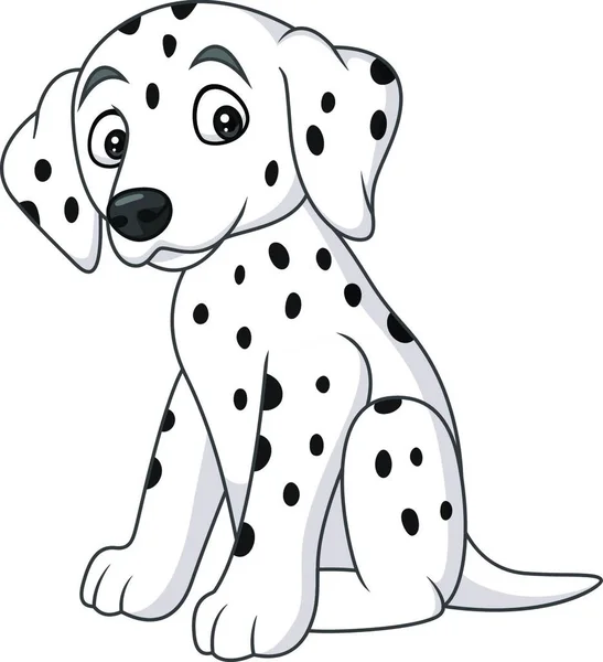 Bebê Dalmatian Raça Cão — Vetor de Stock