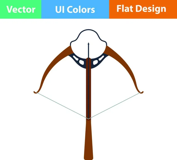 Pictograma Design Plat Arbaletei Culori Ilustrație Vectorială — Vector de stoc