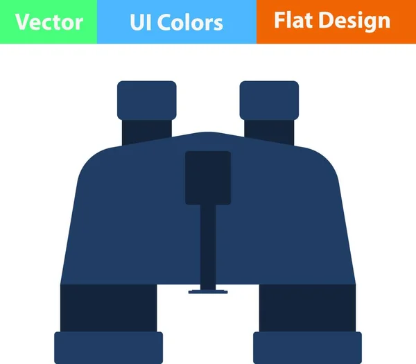 Płaska Ikona Wzornictwa Lornetki Kolorach Ilustracja Wektora — Wektor stockowy