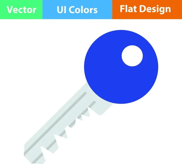 Flat Design Icon Key Colors Vector Illustration — Stock Vector