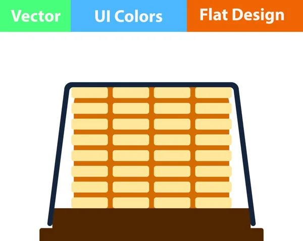 Flat Design Icon Construction Pallet Colors Vector Illustration — Stock Vector