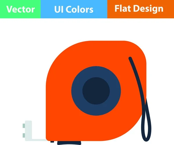 Icône Design Plat Ruban Mesurer Constriction Couleurs Illustration Vectorielle — Image vectorielle