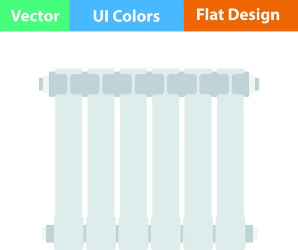 Icona Design Piatto Del Radiatore Colori Illustrazione Vettoriale — Vettoriale Stock