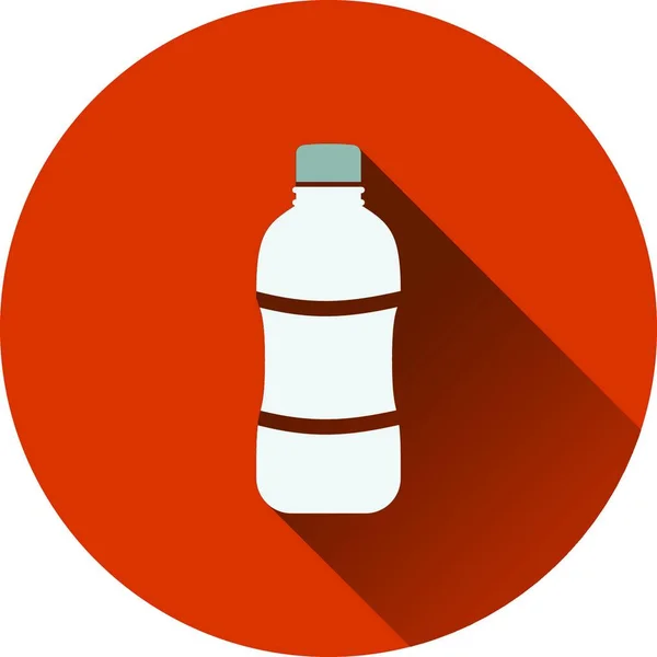 Icon Water Bottle Flat Design Vector Illustration — Stock Vector