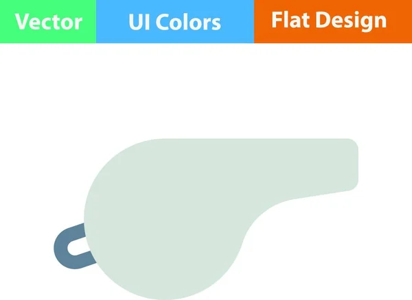 Whistle Icon Flat Design Vector Illustration — Stock Vector