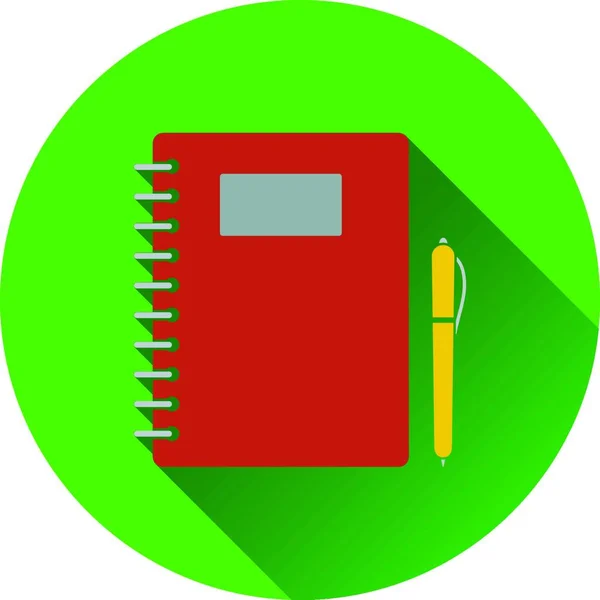 Icono Diseño Plano Del Libro Ejercicios Colores Diseño Plano Ilustración — Vector de stock