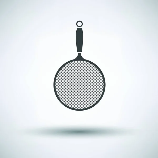 Küchensieb Symbol Auf Grauem Hintergrund Mit Rundem Schatten Vektorillustration — Stockvektor