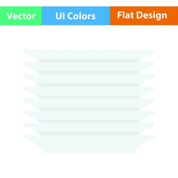 Plaque Icône Pile Design Plat Illustration Vectorielle — Image vectorielle