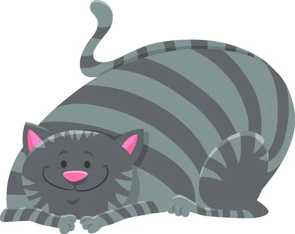 Мультфильм Счастливой Кошке Табби Анимированном Персонаже Котенка — стоковый вектор