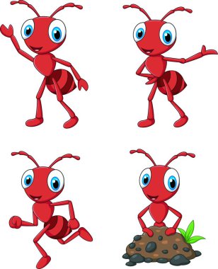 Cartoon funny Red And isolated on white background clipart