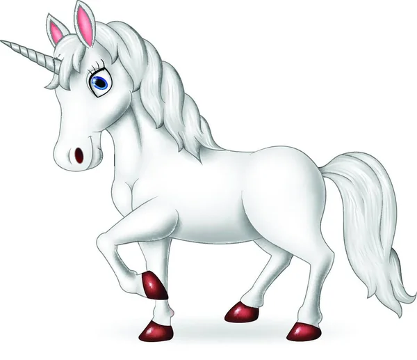 Ilustrasi Unicorn Yang Sangat Lucu - Stok Vektor
