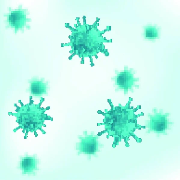 Virus Oder Bakterieller Hintergrund — Stockvektor