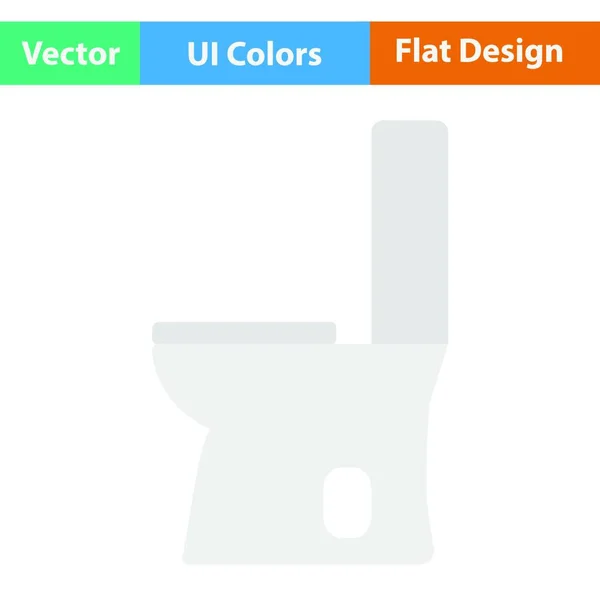 Toilettenschüssel Icon Vorhanden Flache Farbgestaltung Vektorillustration — Stockvektor