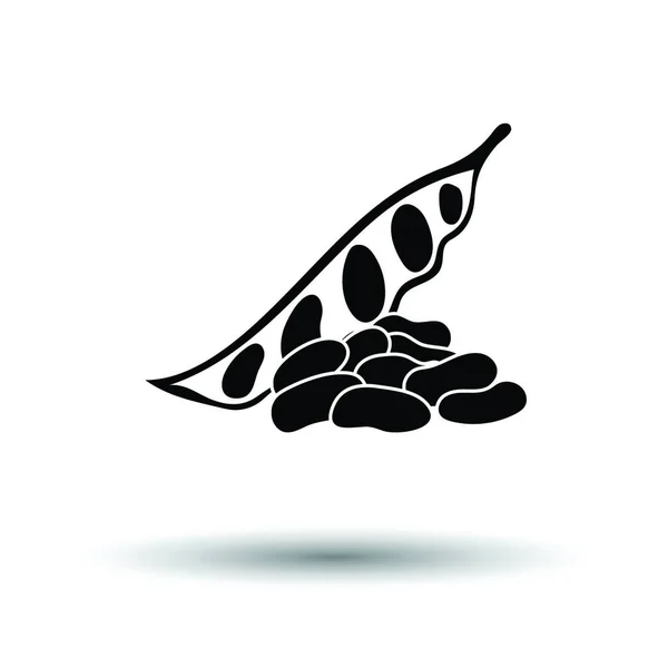 豆アイコン 影のデザインの白い背景 ベクターイラスト — ストックベクタ