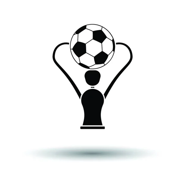 Ikona Piłki Nożnej Białe Tło Motywem Cienia Ilustracja Wektora — Wektor stockowy