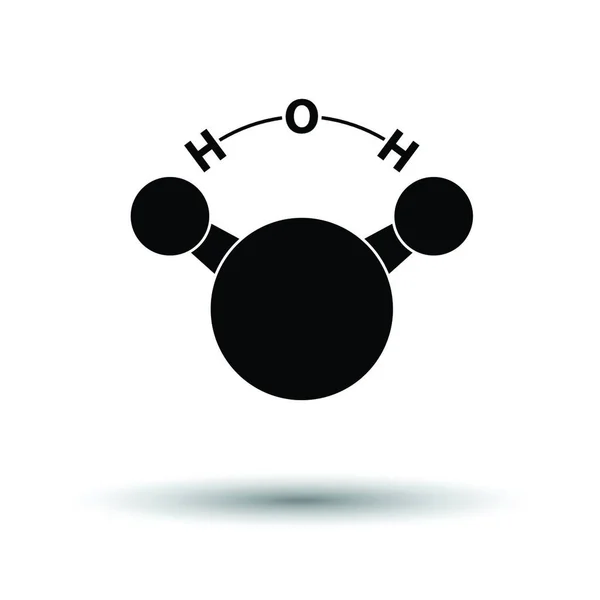 Ikonen För Kemisk Molekyl Vatten Vit Bakgrund Med Skuggdesign Vektorillustration — Stock vektor