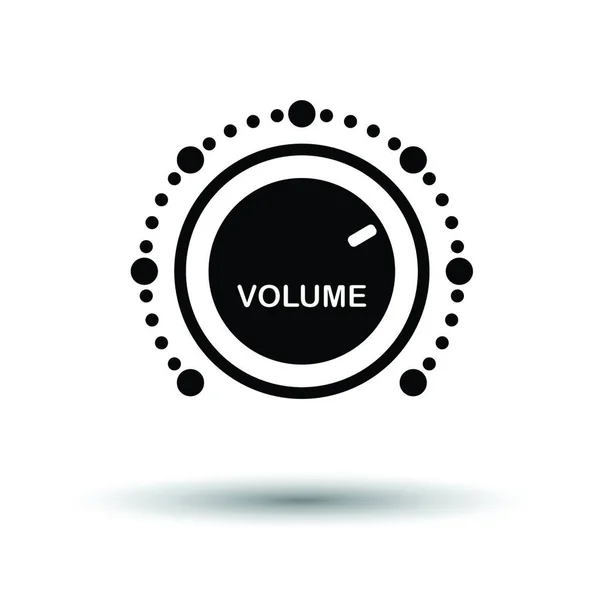 Icône Contrôle Volume Fond Blanc Avec Design Ombre Illustration Vectorielle — Image vectorielle