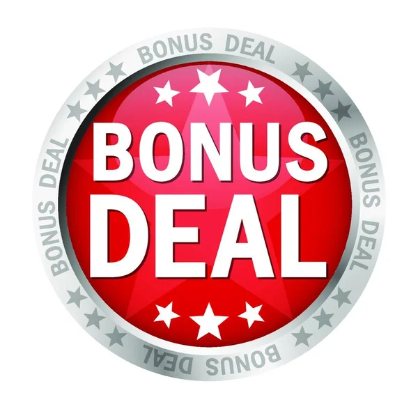 Metin Bonus Anlaşmalı Düğme — Stok Vektör