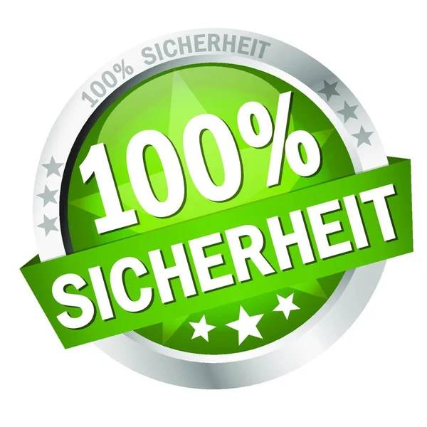 Taste Mit Banner 100 Sicherheit — Stockvektor