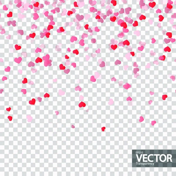 Seamless Background Different Colored Hearts Valentine Time Transparency Vector File — Stock Vector