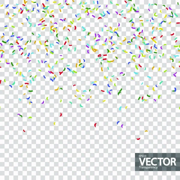 Seamless Background Different Colored Confetti Party Time Transparency Vector File — Stock Vector