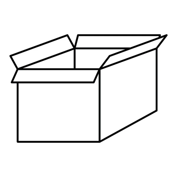 Box Das Schwarze Farb Symbol Vektor Illustration — Stockvektor