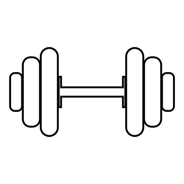 Dumbbell Fekete Szín Ikon Vektor Illusztráció — Stock Vector