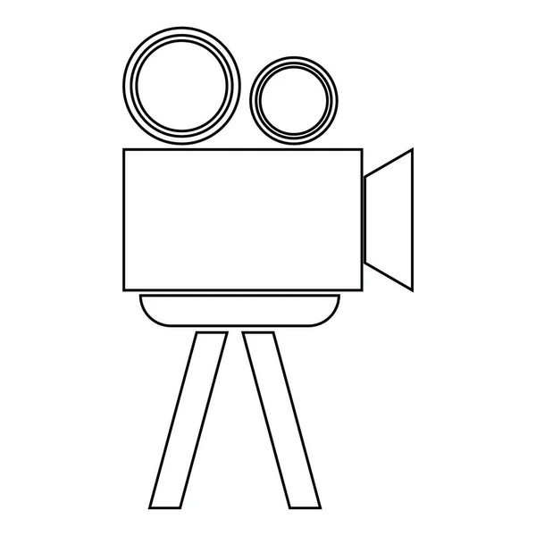 Кінематограф Значок Чорного Кольору Векторні Ілюстрації — стоковий вектор