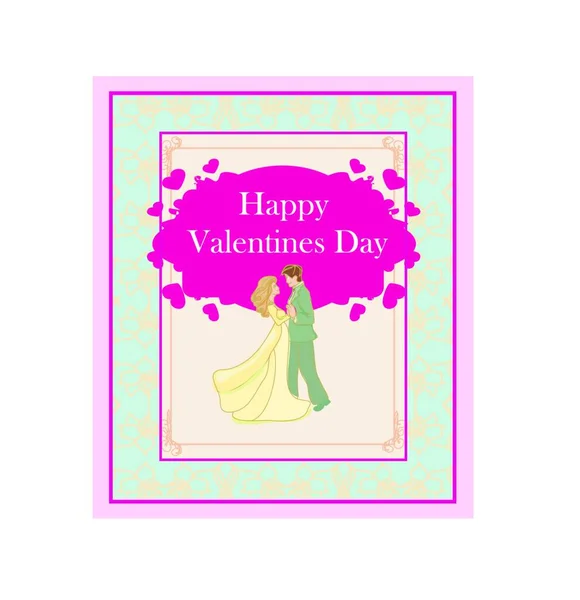 Tarjeta Feliz Día San Valentín — Vector de stock