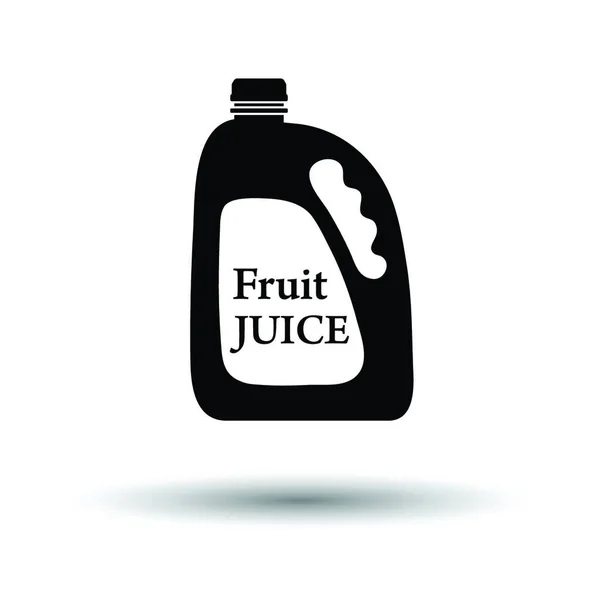 Icono Lata Jugo Fruta Fondo Blanco Con Diseño Sombra Ilustración — Archivo Imágenes Vectoriales