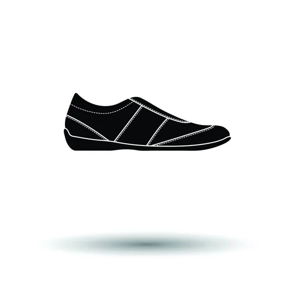 Man Casual Shoe Icon White Background Shadow Design Vector Illustration — Stock Vector
