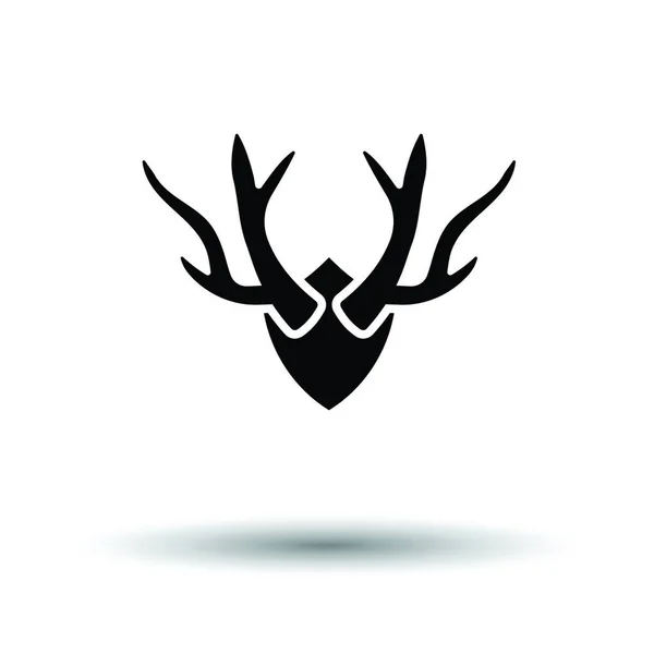 Deer Antlers Icon White Background Shadow Design Vector Illustration — Stock Vector