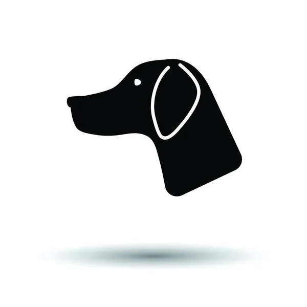 Perro Caza Tenía Ícono Fondo Blanco Con Diseño Sombra Ilustración — Archivo Imágenes Vectoriales