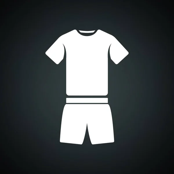 Fitness Ikone Schwarzer Hintergrund Mit Weiß Vektorillustration — Stockvektor