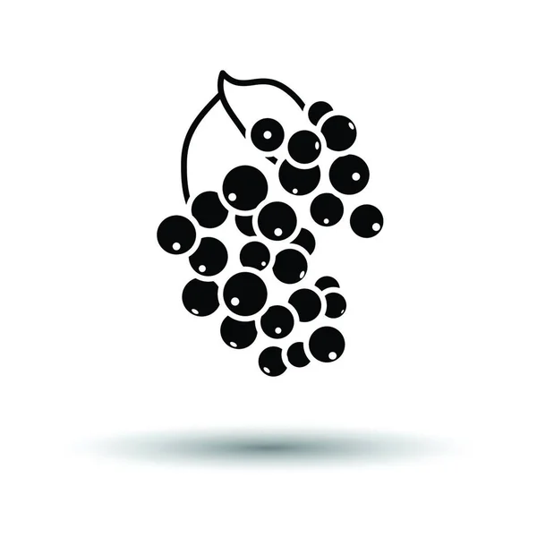 黒スグリのアイコン 影のデザインの白い背景 ベクターイラスト — ストックベクタ