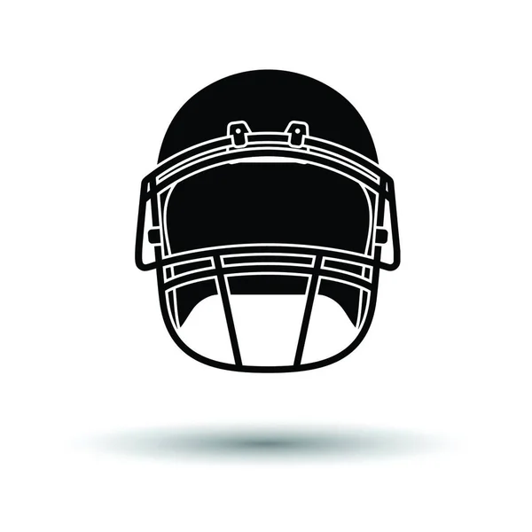 アメリカンフットボールのヘルメットアイコン 影のデザインの白い背景 ベクターイラスト — ストックベクタ