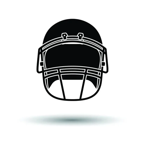 Icono Del Casco Fútbol Americano Fondo Blanco Con Diseño Sombra — Vector de stock