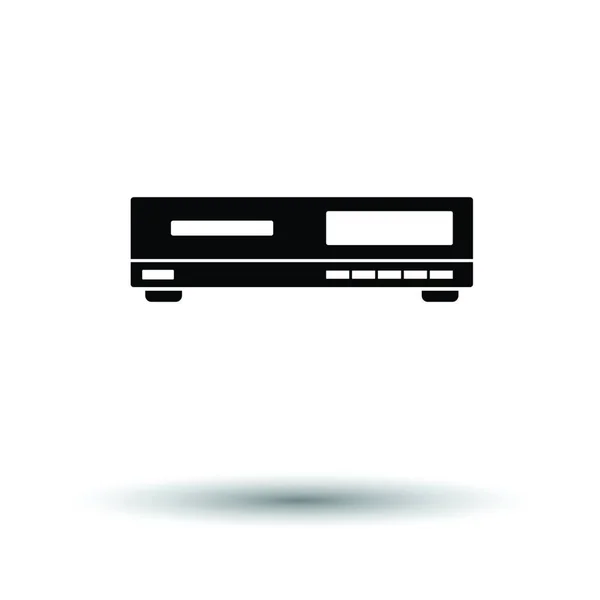メディアプレーヤーのアイコン 影のデザインの白い背景 ベクターイラスト — ストックベクタ