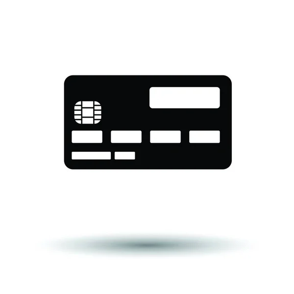 Ikona Karty Kredytowej Białe Tło Motywem Cienia Ilustracja Wektora — Wektor stockowy