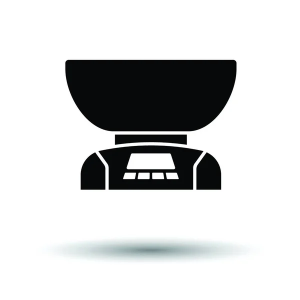 Icono Escalas Eléctricas Cocina Fondos Blancos Con Diseño Sombra Ilustración — Vector de stock