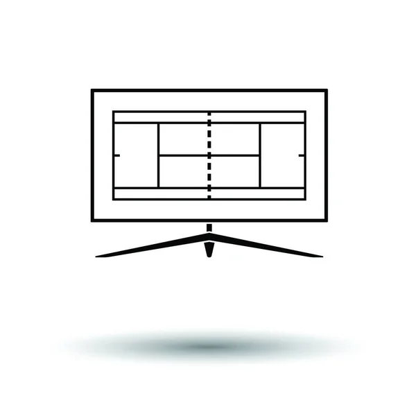 Ikona Překladu Tennis Bílé Pozadí Stínovým Designem Vektorová Ilustrace — Stockový vektor
